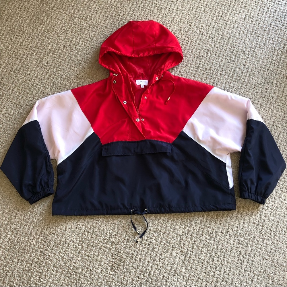 New Look Supreme Cropped Wind Breaker Pullover Jacket